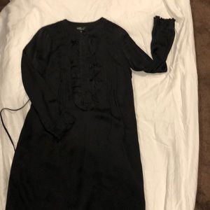 Satin high neck mini dress